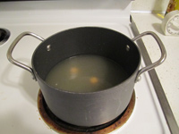 5 quart pot with chicken broth