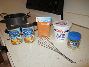 Ingredients for Chicken Paprikash