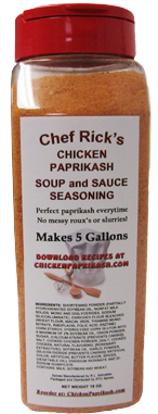 chef rick's chicken paprikash soup and sauce seasoning